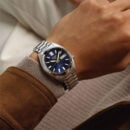 Seiko 5 Sports Automatic Blue Dial Silver Steel Strap Watch for Men - SRPL55K1